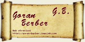 Goran Berber vizit kartica